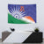 India Cricket Custom Tapestry Ashoka Chakra with Flag Style