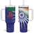 India Cricket Custom Tumbler With Handle Ashoka Chakra with Flag Style