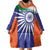 India Cricket Custom Wearable Blanket Hoodie Ashoka Chakra with Flag Style - Wonder Print Shop