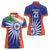 India Cricket Custom Women Polo Shirt Ashoka Chakra with Flag Style - Wonder Print Shop