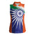 India Cricket Custom Women Sleeveless Polo Shirt Ashoka Chakra with Flag Style