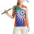 India Cricket Custom Women Sleeveless Polo Shirt Ashoka Chakra with Flag Style