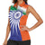 India Cricket Custom Women Sleeveless Polo Shirt Ashoka Chakra with Flag Style