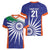 India Cricket Custom Women V-Neck T-Shirt Ashoka Chakra with Flag Style