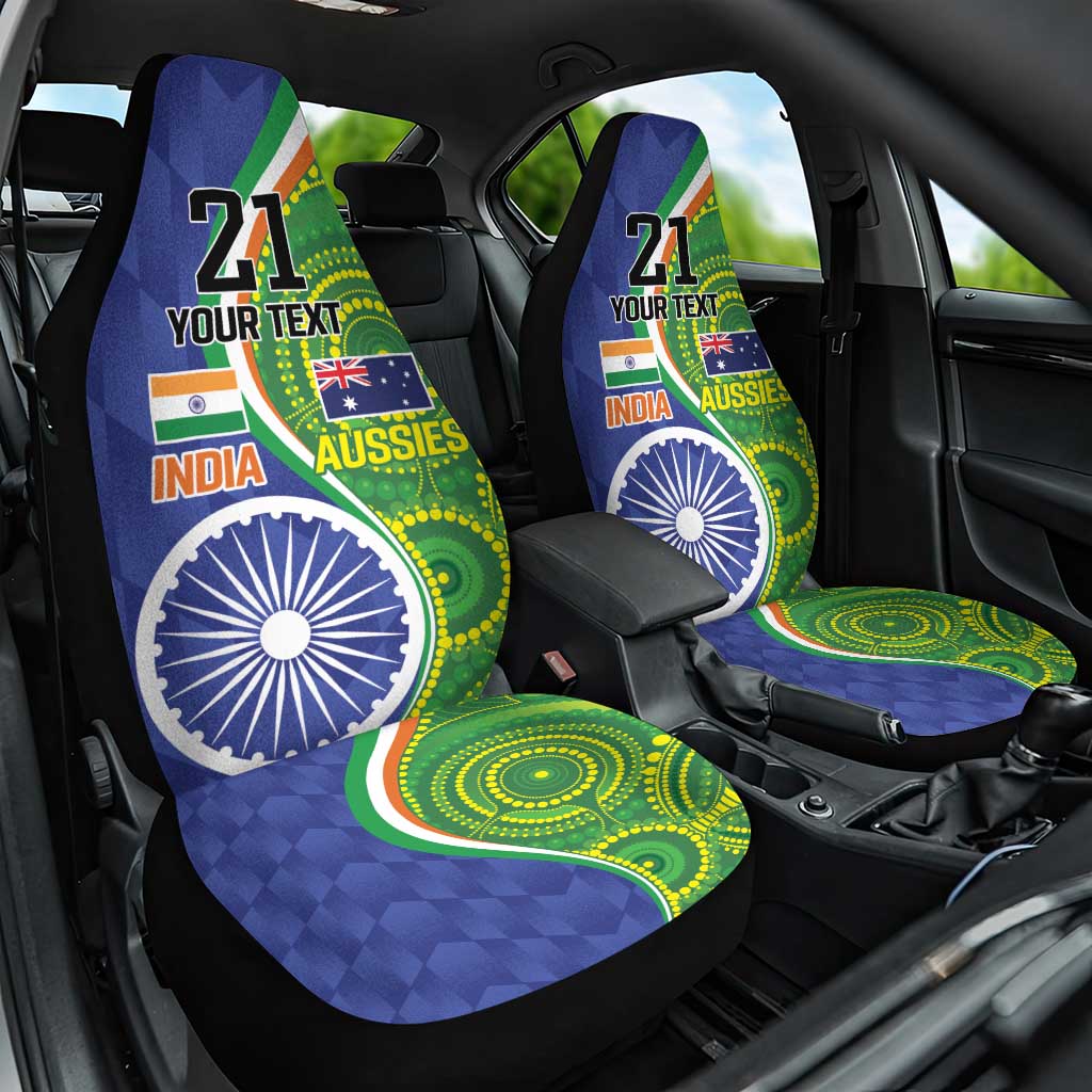 India Vs Australian Cricket Custom Car Seat Cover Ashoka Chakra and Aboriginal Together LT9 - Wonder Print Shop