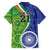 India Vs Australian Cricket Custom Family Matching Puletasi and Hawaiian Shirt Ashoka Chakra and Aboriginal Together - Wonder Print Shop