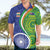 India Vs Australian Cricket Custom Hawaiian Shirt Ashoka Chakra and Aboriginal Together - Wonder Print Shop