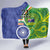 India Vs Australian Cricket Custom Hooded Blanket Ashoka Chakra and Aboriginal Together