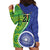 India Vs Australian Cricket Custom Hoodie Dress Ashoka Chakra and Aboriginal Together - Wonder Print Shop