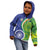 India Vs Australian Cricket Custom Kid Hoodie Ashoka Chakra and Aboriginal Together - Wonder Print Shop