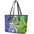 India Vs Australian Cricket Custom Leather Tote Bag Ashoka Chakra and Aboriginal Together - Wonder Print Shop