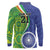 India Vs Australian Cricket Custom Long Sleeve Polo Shirt Ashoka Chakra and Aboriginal Together - Wonder Print Shop