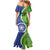 India Vs Australian Cricket Custom Mermaid Dress Ashoka Chakra and Aboriginal Together - Wonder Print Shop