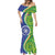 India Vs Australian Cricket Custom Mermaid Dress Ashoka Chakra and Aboriginal Together - Wonder Print Shop