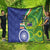 India Vs Australian Cricket Custom Quilt Ashoka Chakra and Aboriginal Together