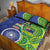 India Vs Australian Cricket Custom Quilt Bed Set Ashoka Chakra and Aboriginal Together