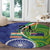 India Vs Australian Cricket Custom Round Carpet Ashoka Chakra and Aboriginal Together