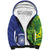 India Vs Australian Cricket Custom Sherpa Hoodie Ashoka Chakra and Aboriginal Together