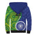 India Vs Australian Cricket Custom Sherpa Hoodie Ashoka Chakra and Aboriginal Together