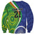 India Vs Australian Cricket Custom Sweatshirt Ashoka Chakra and Aboriginal Together