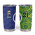 India Vs Australian Cricket Custom Tumbler Cup Ashoka Chakra and Aboriginal Together