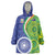 India Vs Australian Cricket Custom Wearable Blanket Hoodie Ashoka Chakra and Aboriginal Together