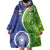 India Vs Australian Cricket Custom Wearable Blanket Hoodie Ashoka Chakra and Aboriginal Together