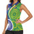 India Vs Australian Cricket Custom Women Sleeveless Polo Shirt Ashoka Chakra and Aboriginal Together