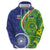 India Vs Australian Cricket Custom Zip Hoodie Ashoka Chakra and Aboriginal Together