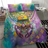 Mardi Gras Crawfish Bedding Set NOLA Fat Tuesday Drip Art - Wonder Print Shop