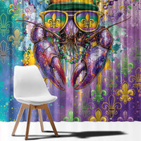 Mardi Gras Crawfish Window Curtain NOLA Fat Tuesday Drip Art - Wonder Print Shop