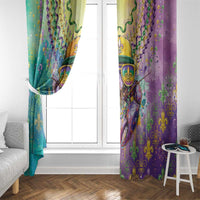 Mardi Gras Crawfish Window Curtain NOLA Fat Tuesday Drip Art - Wonder Print Shop