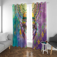 Mardi Gras Crawfish Window Curtain NOLA Fat Tuesday Drip Art - Wonder Print Shop