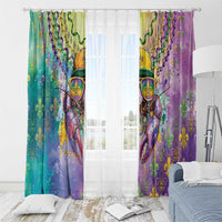 Mardi Gras Crawfish Window Curtain NOLA Fat Tuesday Drip Art - Wonder Print Shop