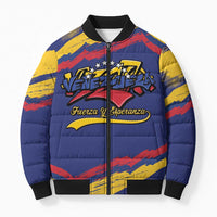 Venezuela Fuerza Y Esperanza Bomber Puffer Jacket - Wonder Print Shop