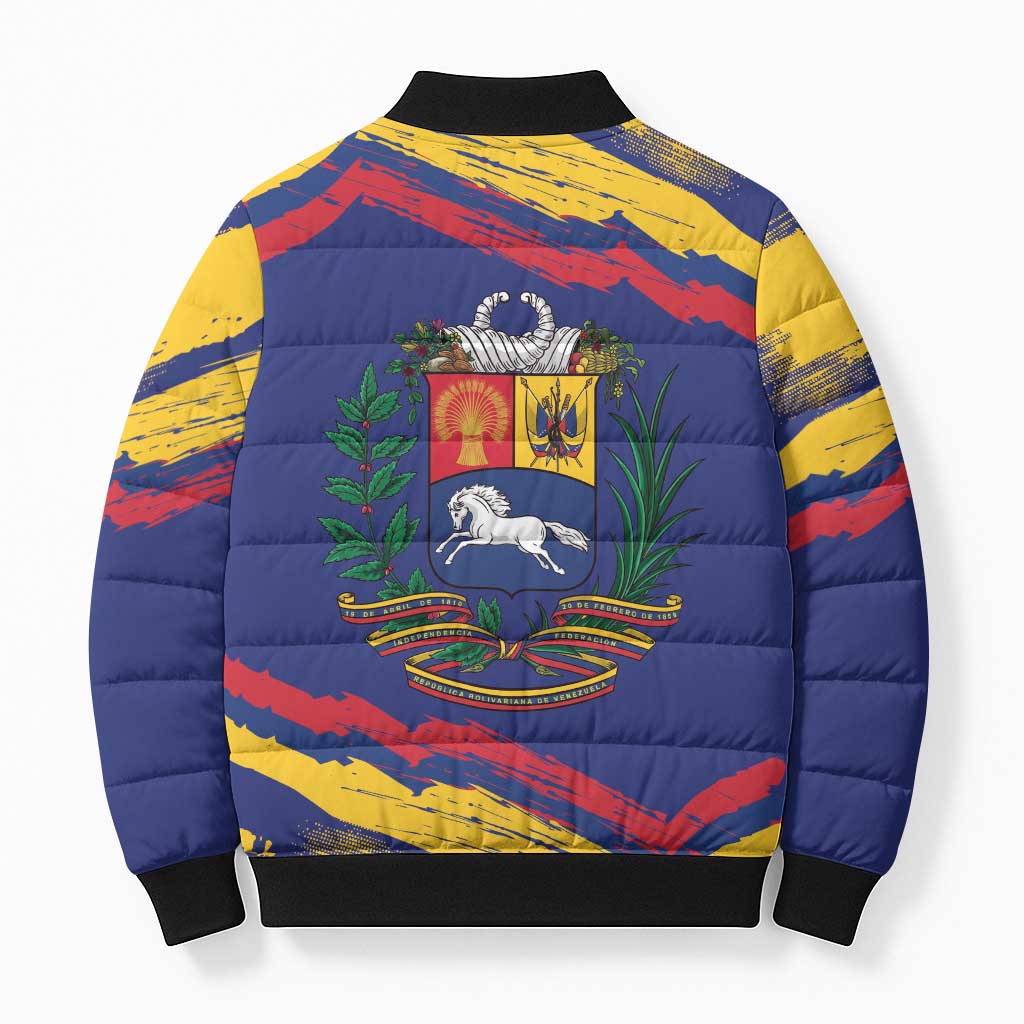 Venezuela Fuerza Y Esperanza Bomber Puffer Jacket - Wonder Print Shop