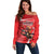 Personalized Beaver and Goose Happy Canada Day Off Shoulder Sweater Est 1867 A Mari Usque Ad Mare