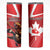 Personalized Beaver and Goose Happy Canada Day Skinny Tumbler Est 1867 A Mari Usque Ad Mare