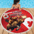 Personalized Beaver and Moose Happy Canada Day Beach Blanket Est 1867 A Mari Usque Ad Mare