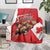 Personalized Beaver and Moose Happy Canada Day Blanket Est 1867 A Mari Usque Ad Mare