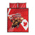 Personalized Beaver and Moose Happy Canada Day Quilt Bed Set Est 1867 A Mari Usque Ad Mare