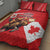 Personalized Beaver and Moose Happy Canada Day Quilt Bed Set Est 1867 A Mari Usque Ad Mare