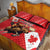 Personalized Beaver and Moose Happy Canada Day Quilt Bed Set Est 1867 A Mari Usque Ad Mare