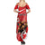 Personalized Beaver and Moose Happy Canada Day Summer Maxi Dress Est 1867 A Mari Usque Ad Mare