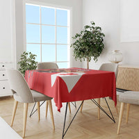 Personalized Beaver and Moose Happy Canada Day Tablecloth Est 1867 A Mari Usque Ad Mare