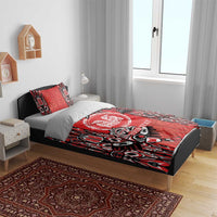 Personalized Canada Indigenous People Day Bedding Set Haida Tribe Flag Tattoo Style