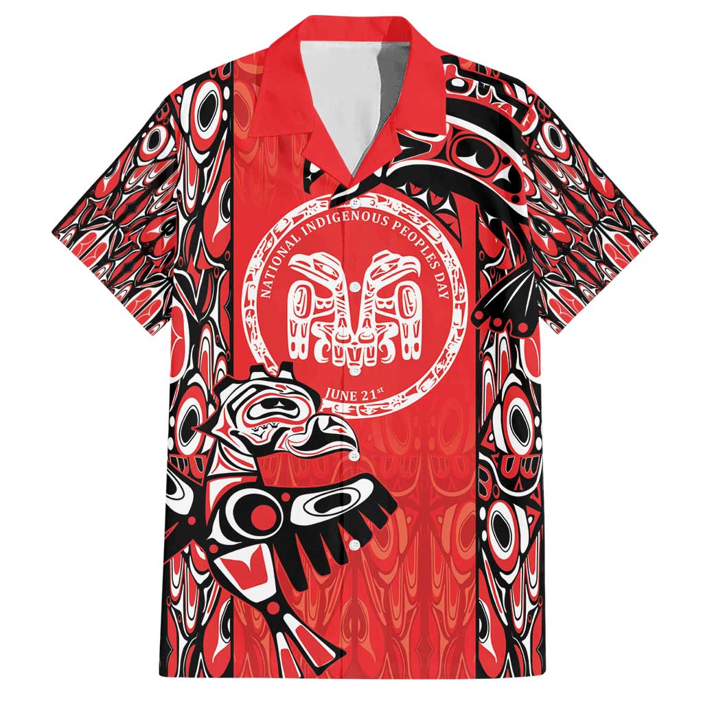 Personalized Canada Indigenous People Day Hawaiian Shirt Haida Tribe Flag Tattoo Style