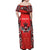 Personalized Canada Indigenous People Day Off Shoulder Maxi Dress Haida Tribe Flag Tattoo Style