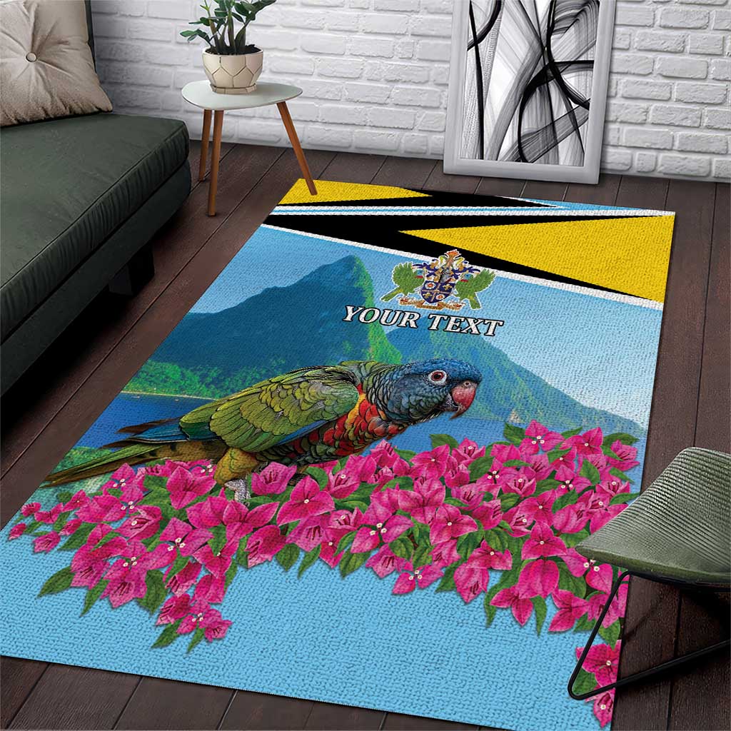 Personalized Pitons Saint Lucian Bougainvillea Area Rug