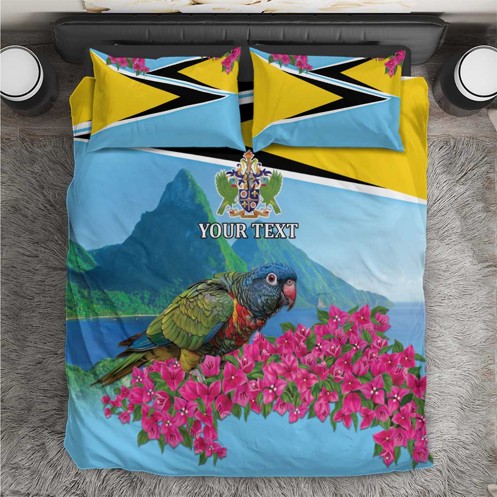 Personalized Pitons Saint Lucian Bougainvillea Bedding Set